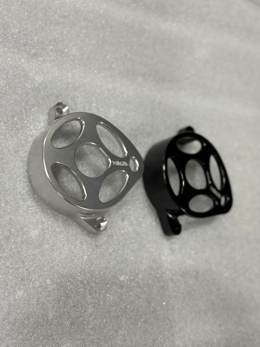 Surron Ultra Bee Metal Motor Cover | CNC Upgrade Replacement (Black & Chrome)