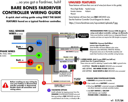 FarDriver Sinewave Controller:  ND72450b ENCODER w Bluetooth (YCK072200b) (Tuttio / QRonge)