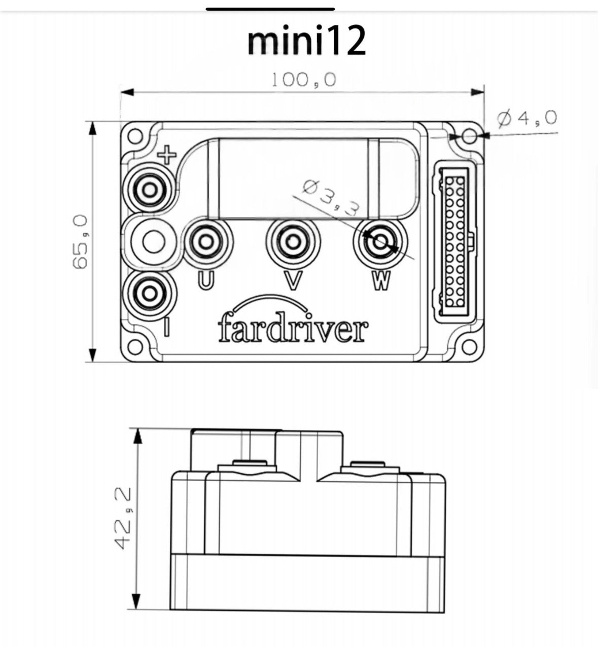 FarDriver Mini 12 w Bluetooth (YCK072100, aka Mini 100)