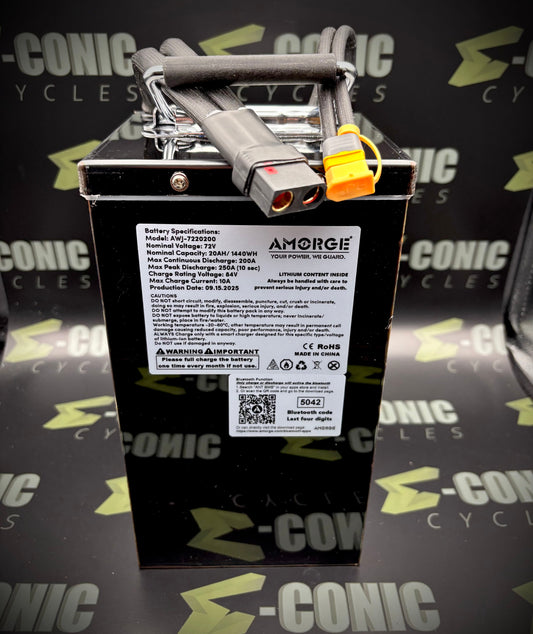 72V30AH (300A Continuous, 360A Peak) Lithium Ion Battery Pack w Metal Case (Valtinsu EM-5 or Yozma IN10, Eve 50PL Cells)